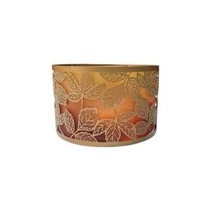 Yankee Candle 1599353 SS Amber Leaves Barrel Large Jar Candle Shade